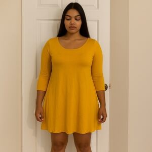 Attitudes by Renee Yellow Dress
